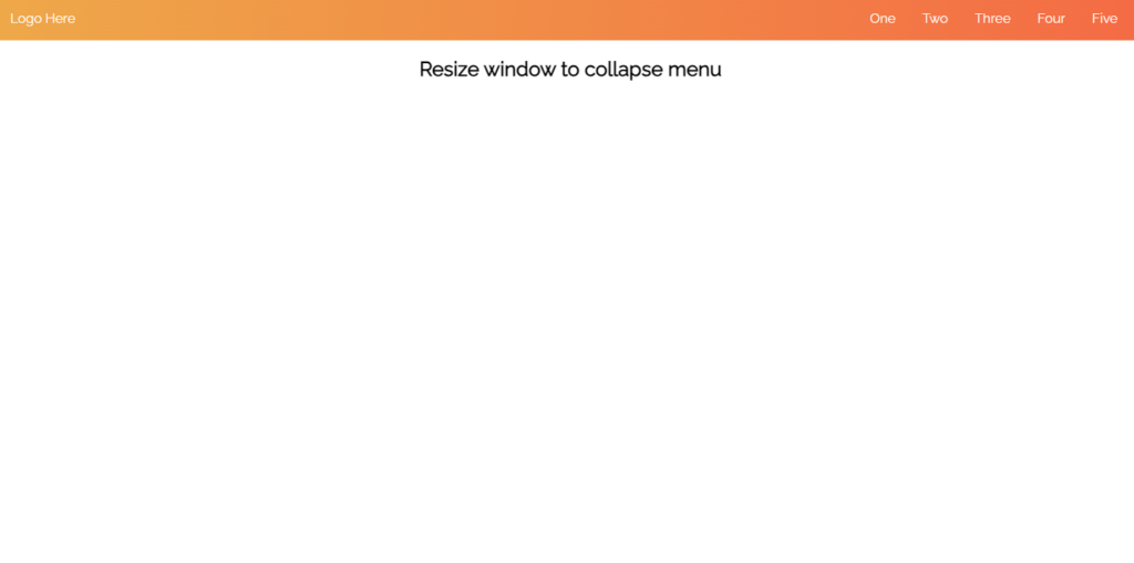Pure CSS responsive menu