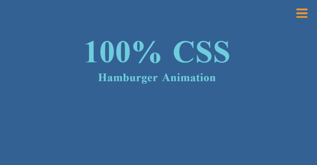 CSS Hamburger Animation