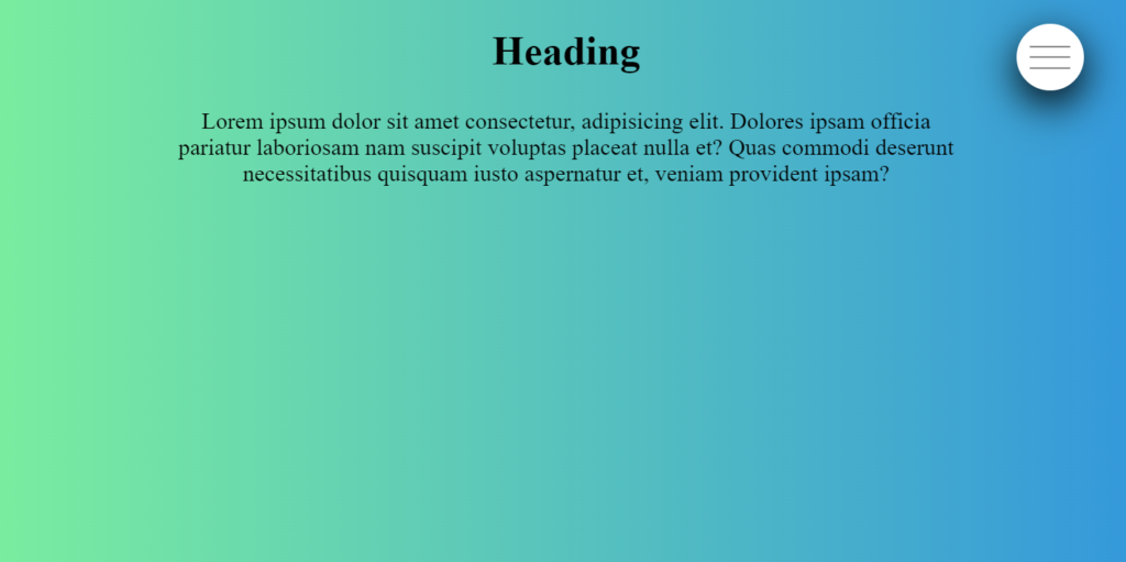  Animated hamburger menu