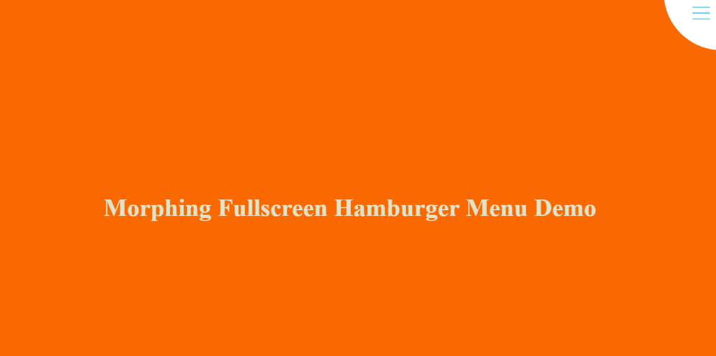 Full-Screen Hamburger Menu