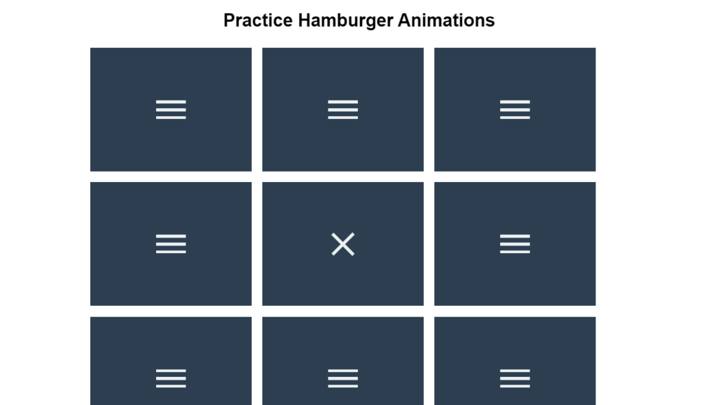 61. Hamburger Menu Collection