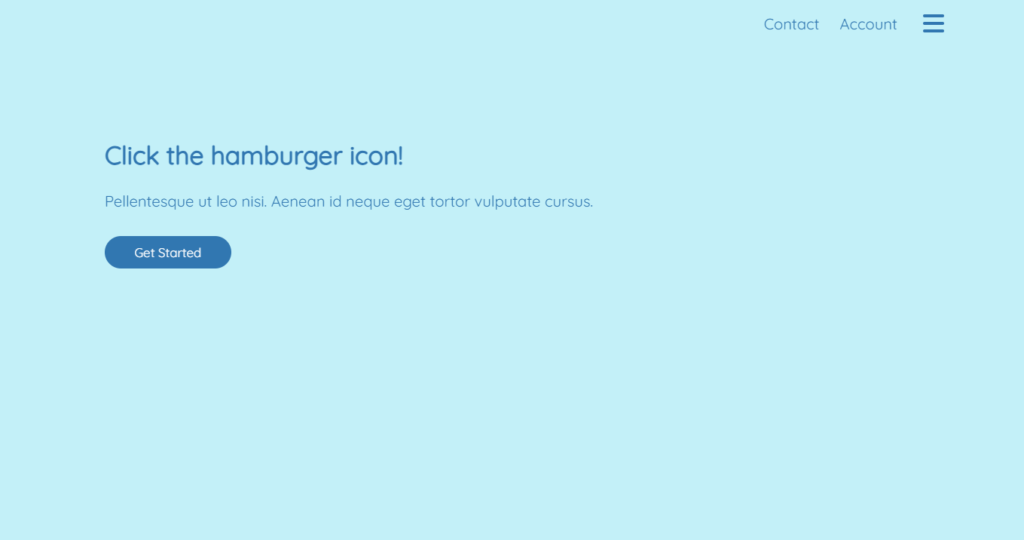Modern Hamburger Menu