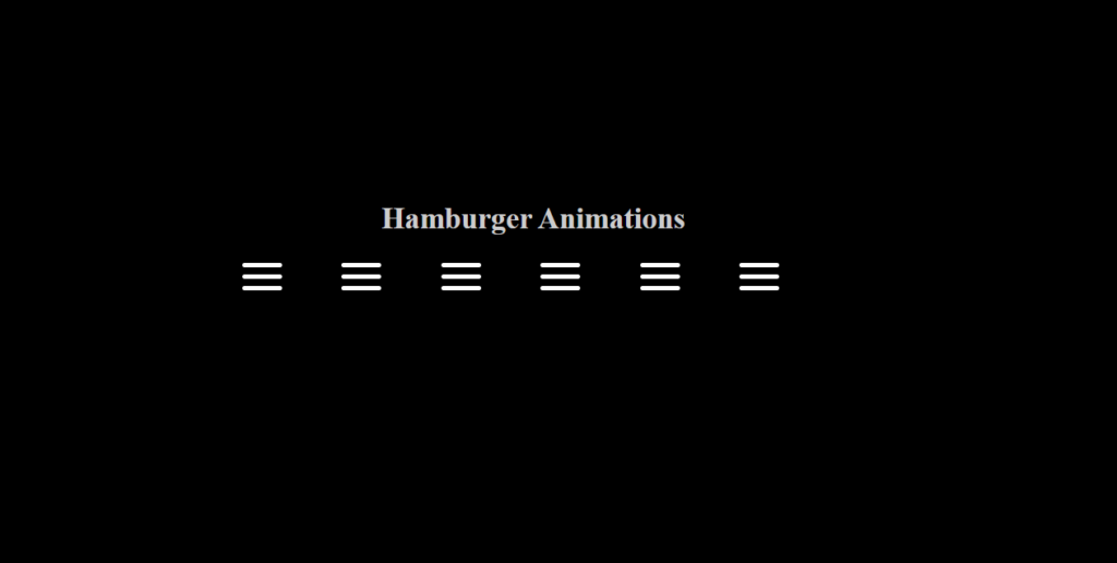Hamburger hover over Animations