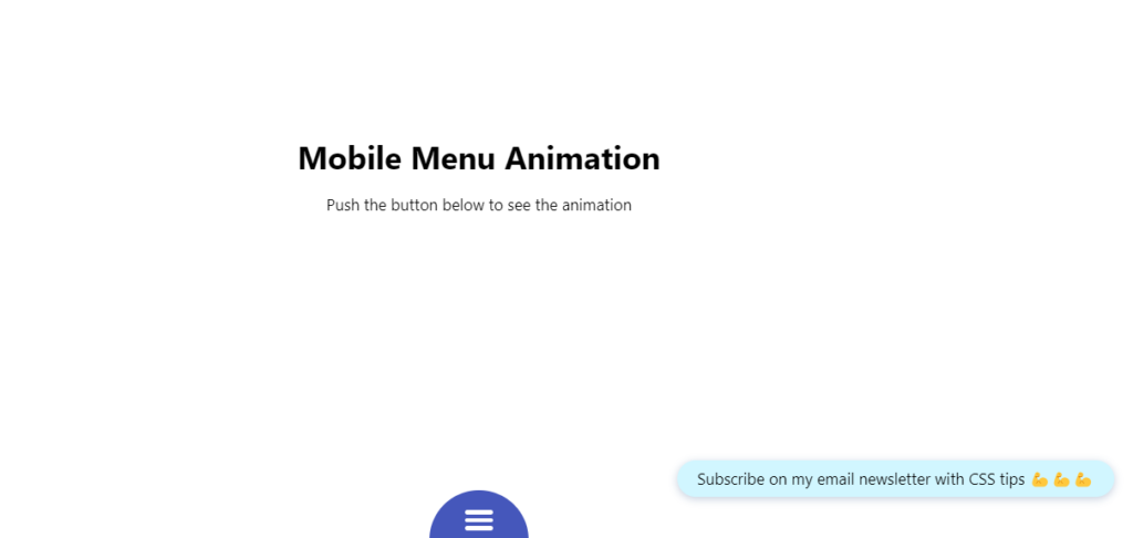 Hamburger menu