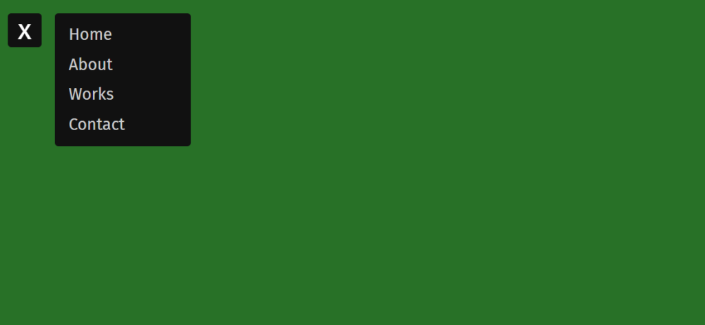 Hamburger menu