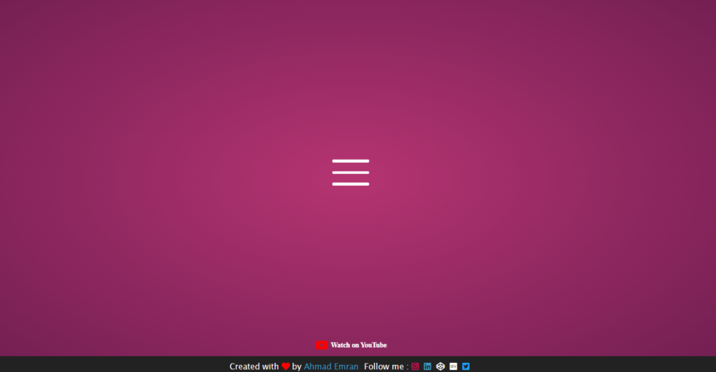 Awesome CSS Animation Hamburger Menu