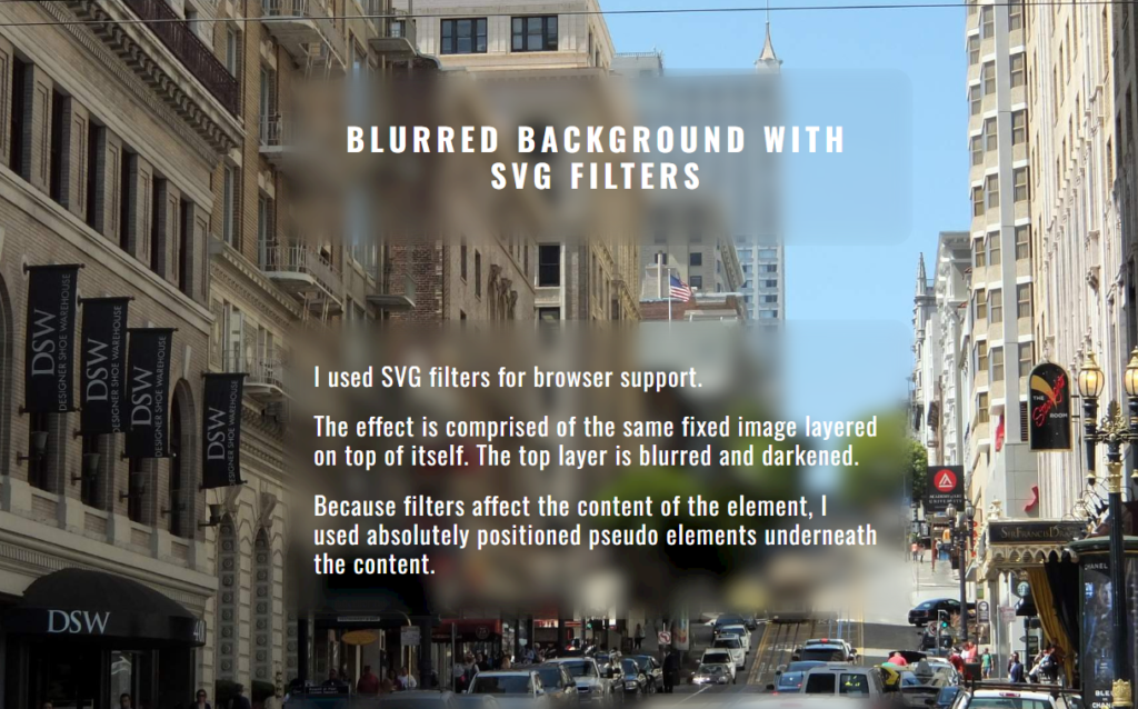 Blurred Background CSS