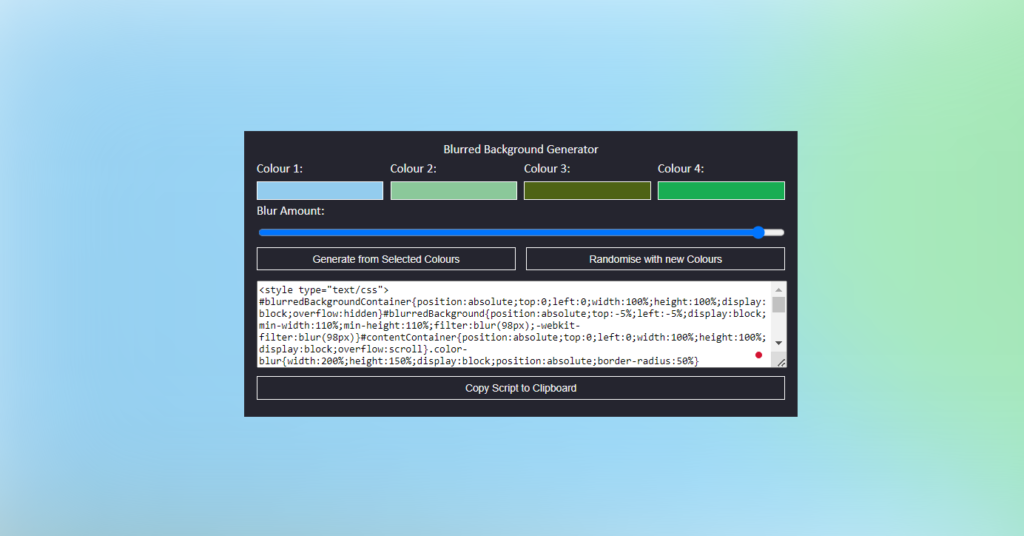 Blurred Background CSS