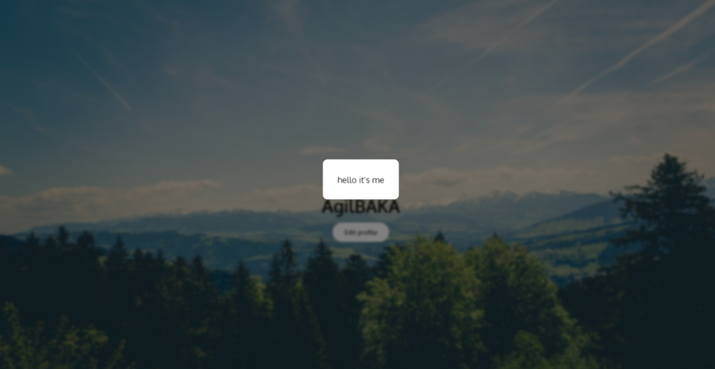 pop up with blurred background