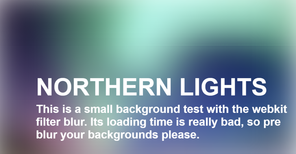 CSS Blurred Background 