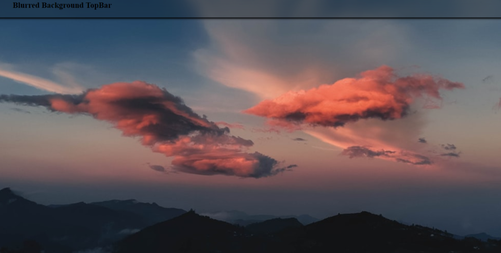 CSS Blurred Background