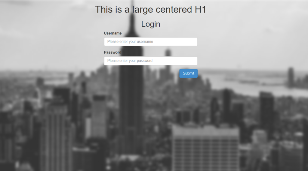 Blurred Background CSS