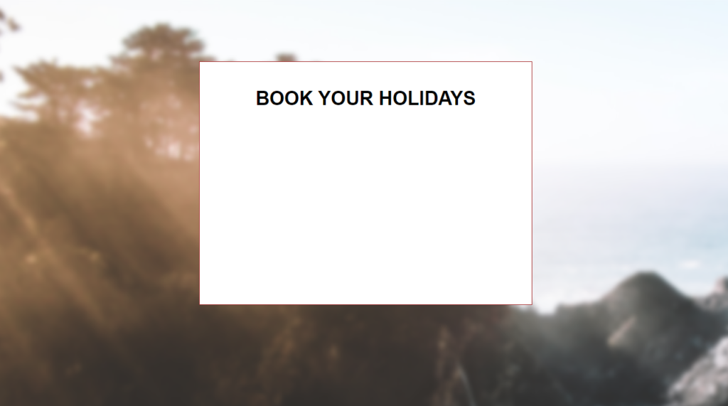 CSS Blurred Background Images