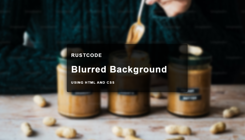 CSS Blurred Background Images