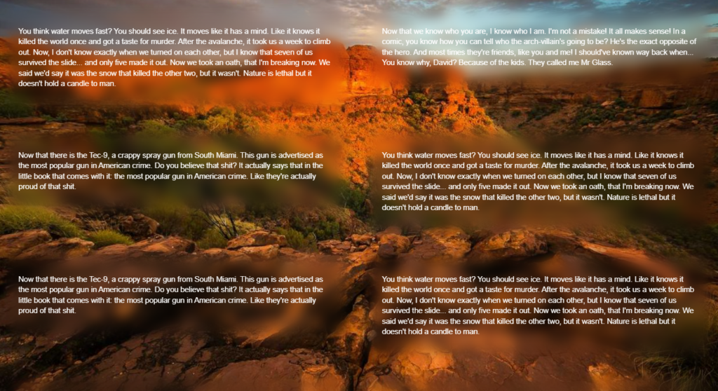 CSS Blurred Background Divs