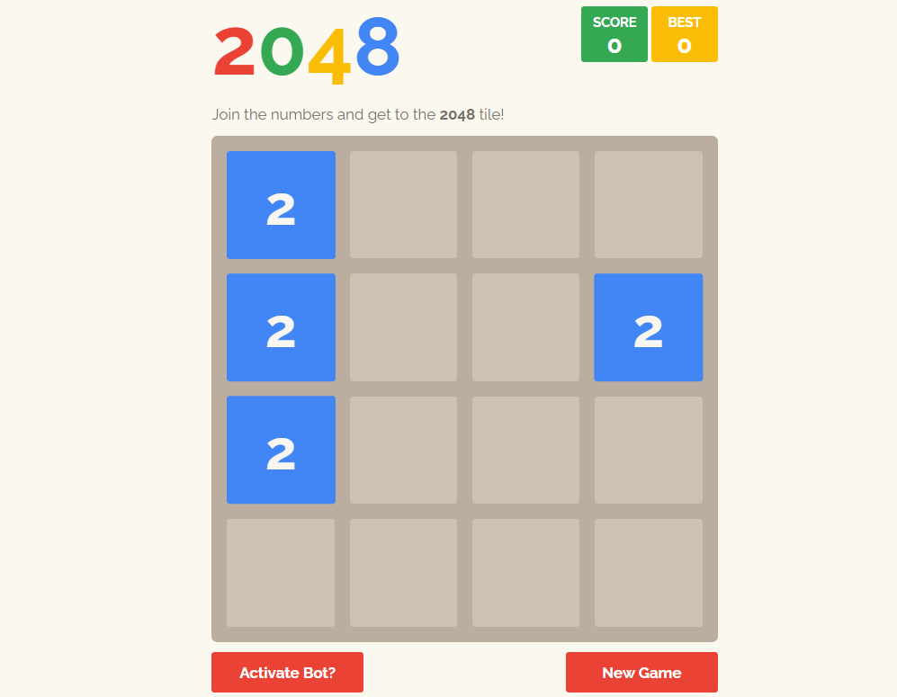 JavaScript 2048 Games