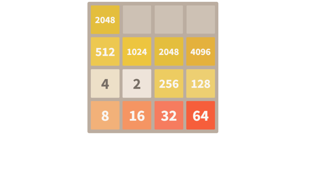 2048 JavaScript Game