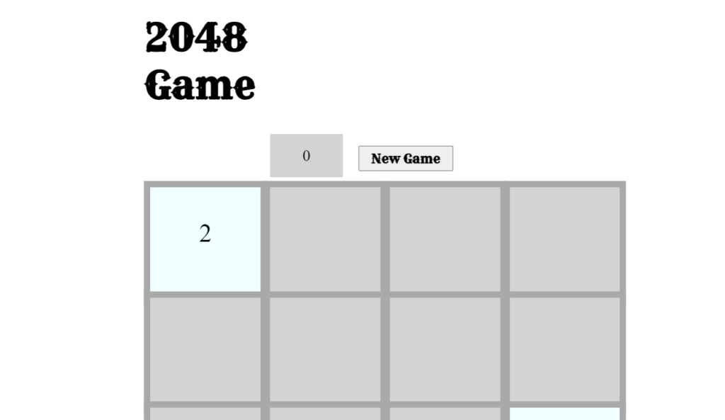 2048 JavaScript Game