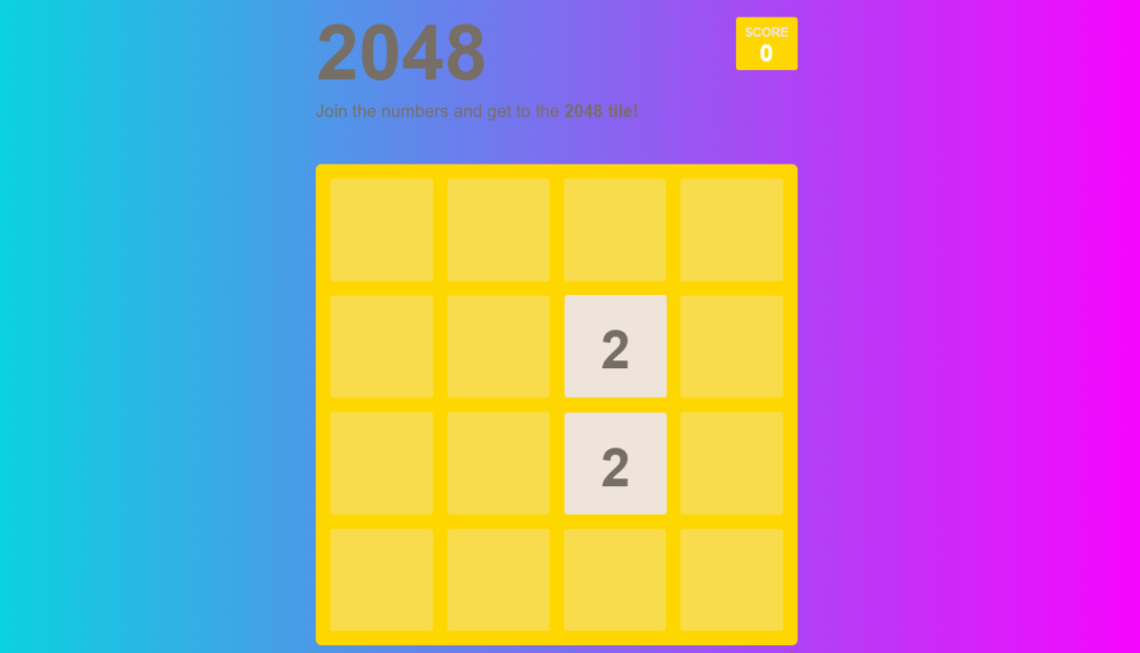 2048 JavaScript Game