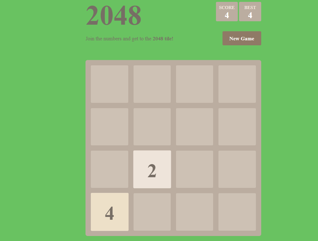 2048 JavaScript Game
