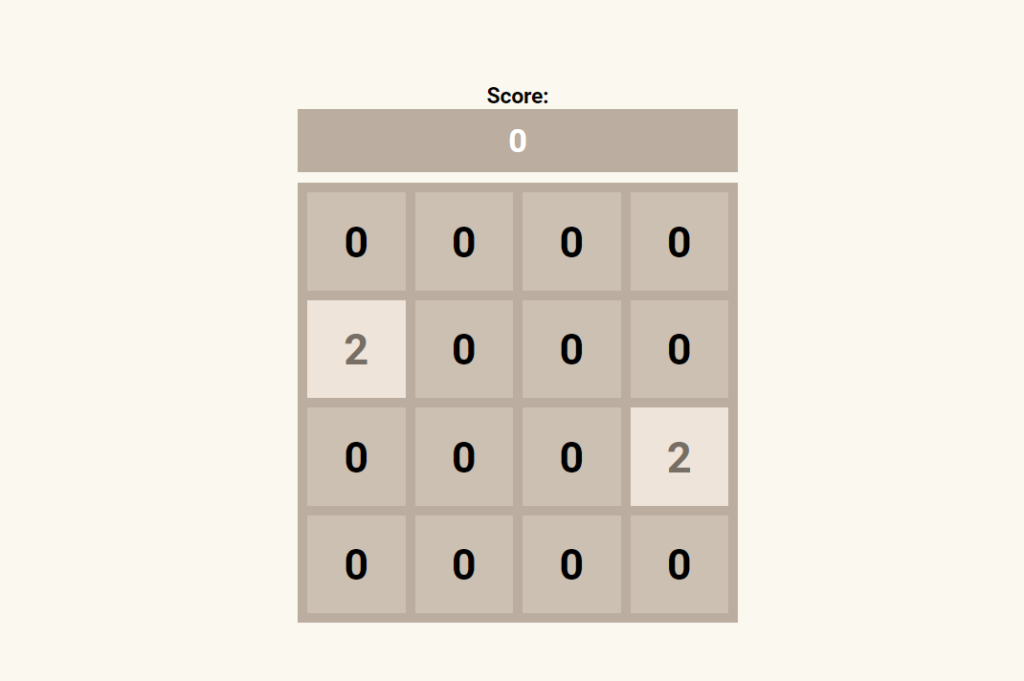 2048 JavaScript Game