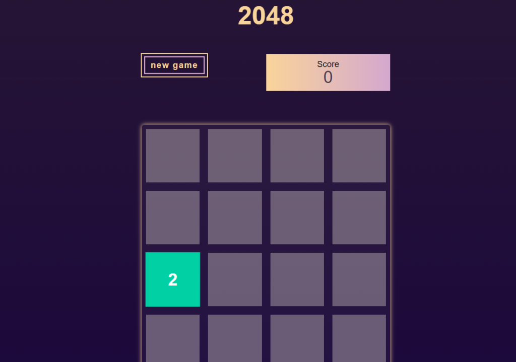 2048 JavaScript Game