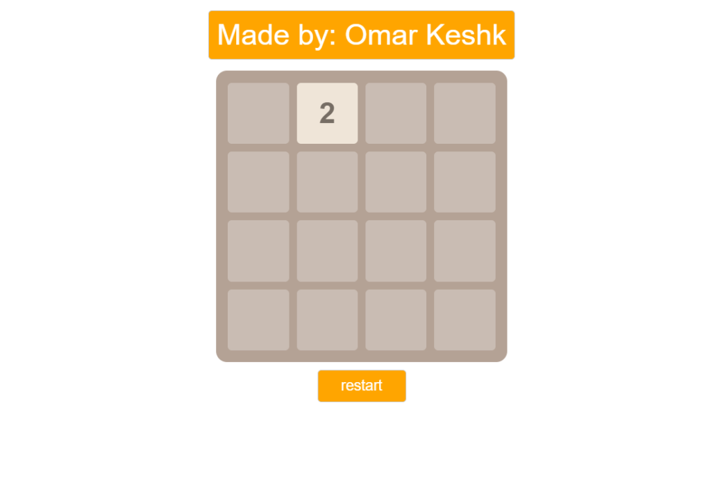 2048 JavaScript Game