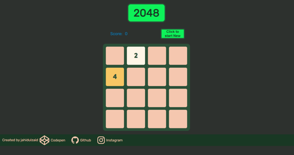 2048 JavaScript Game