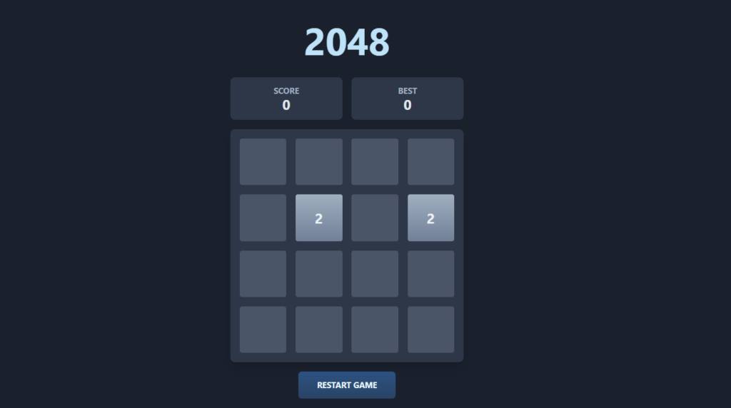 2048 JavaScript Game