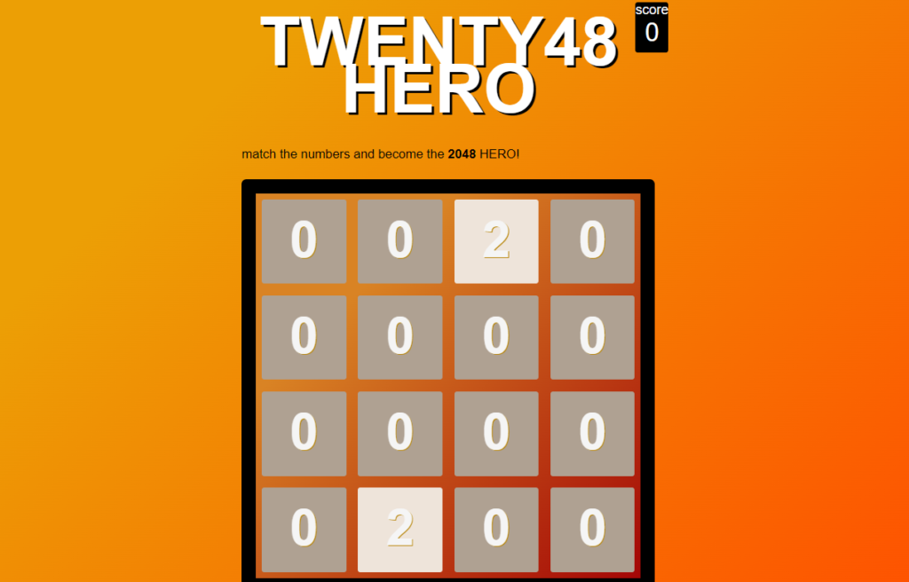 2048 JavaScript Game