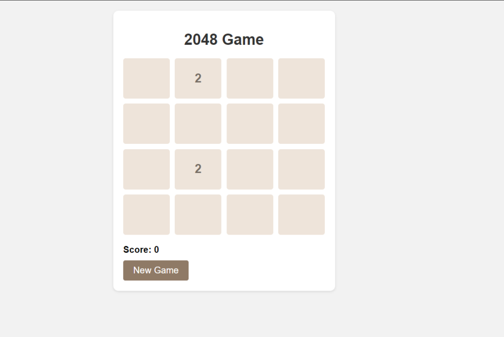 2048 JavaScript Game