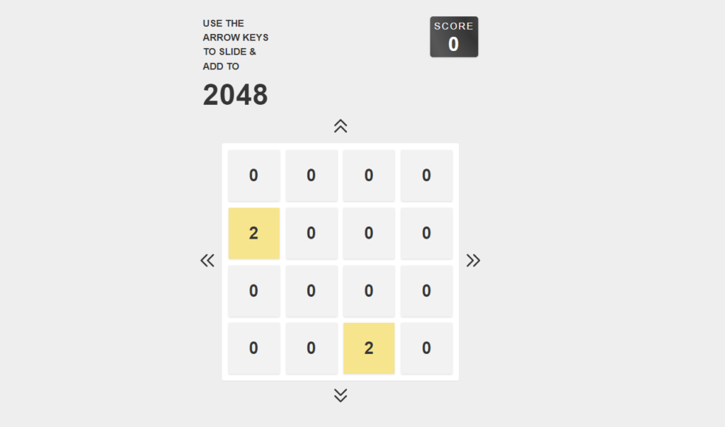 2048 JavaScript Game