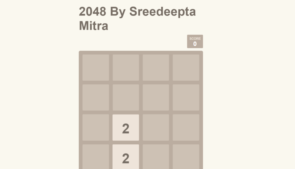JS 2048 Game 