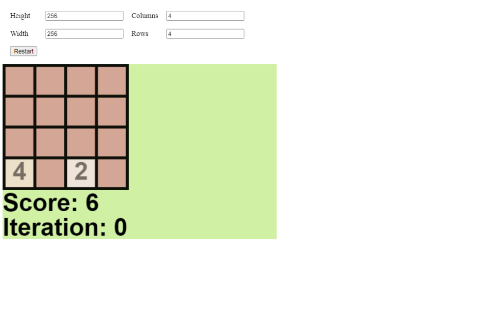 JS 2048 Game 