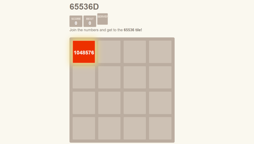 JS 2048 Game 