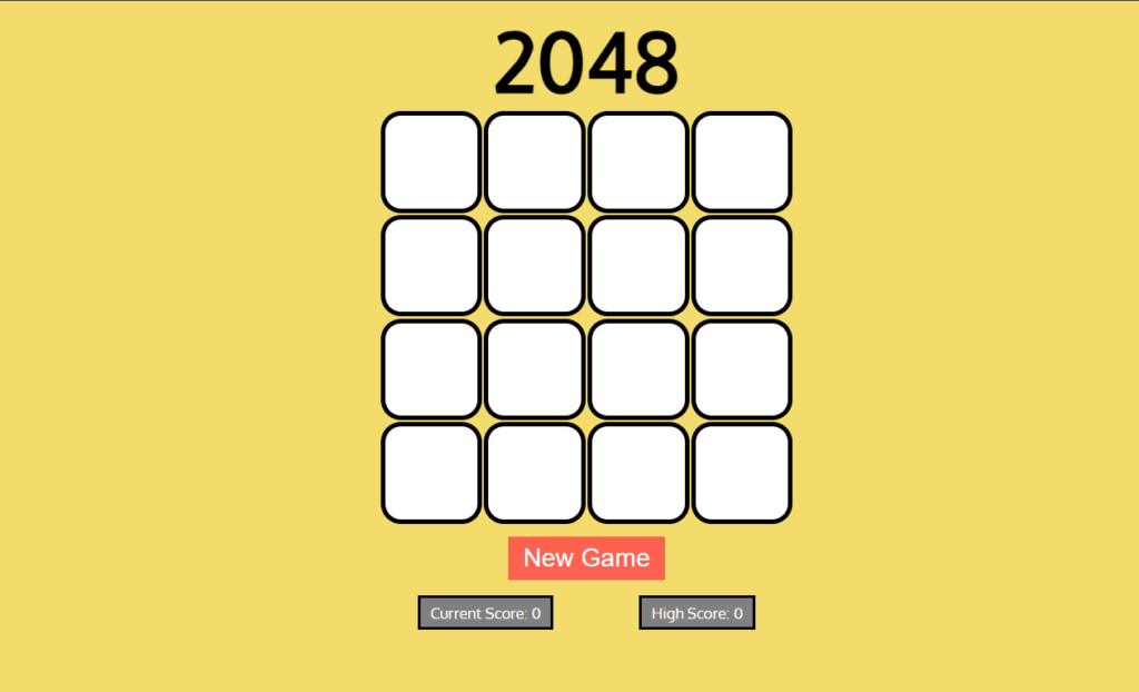 JS 2048 Game 