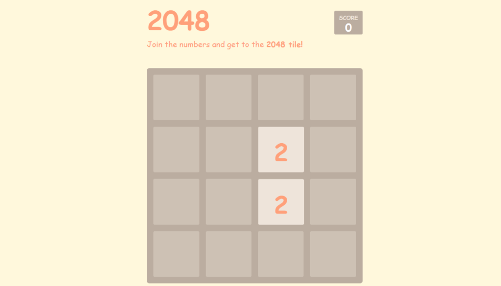 JS 2048 Game 