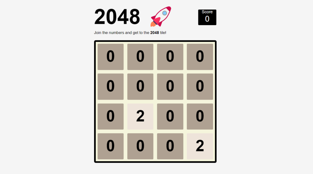 JS 2048 Game 