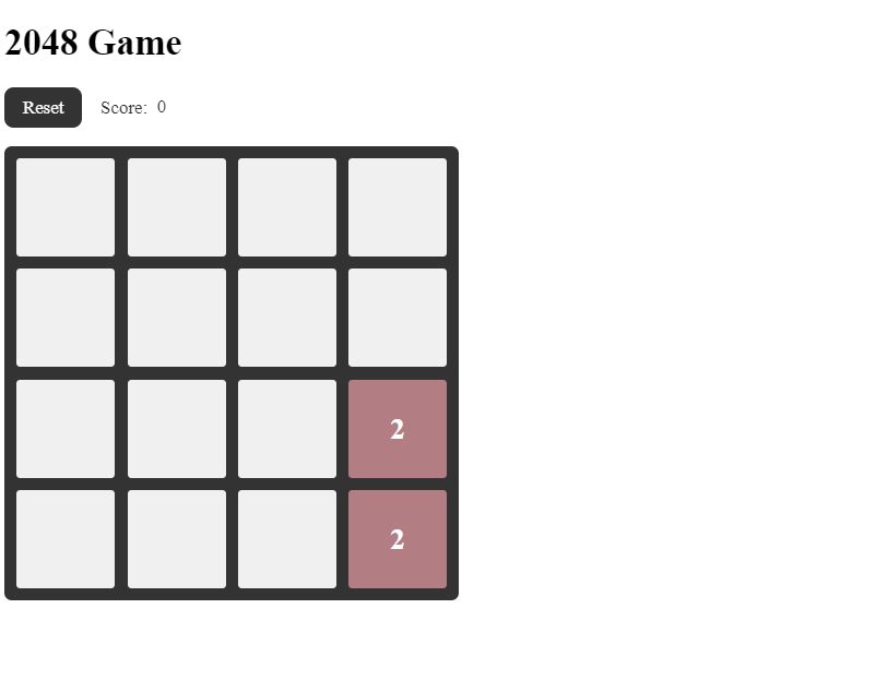 JS 2048 Game 