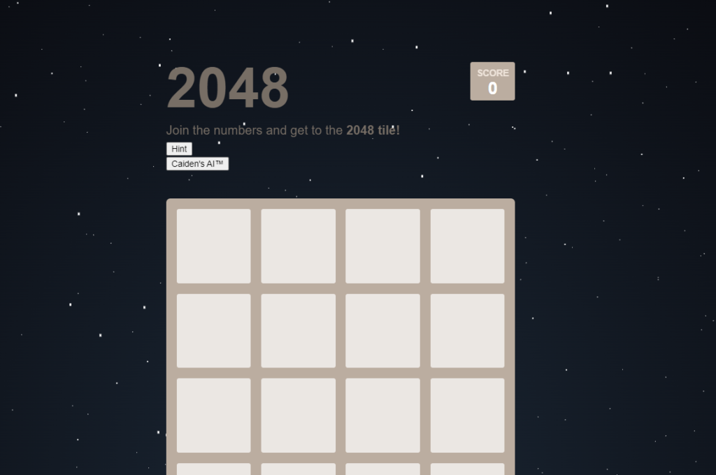 JS 2048 Game 