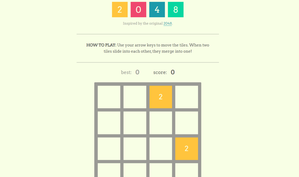 Best 2048 javascript game