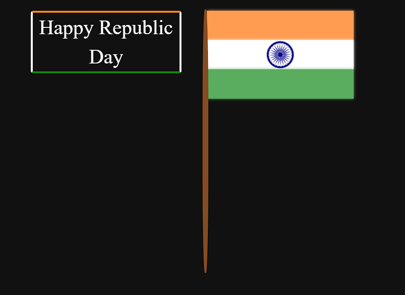 Indian Flag Using HTML and CSS Code | Indian Flag HTML CSS