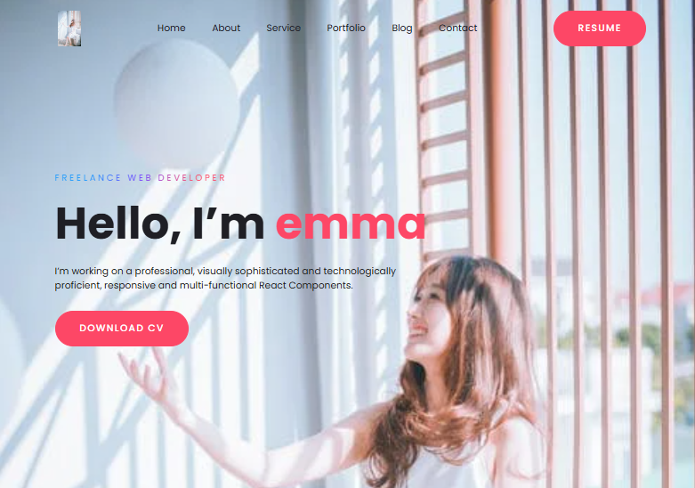 Personal Portfolio Website Using HTML & CSS (Source Code)