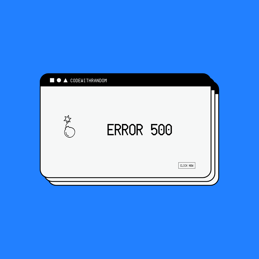 500 Error Page HTML CSS Templates - CodeWithRandom