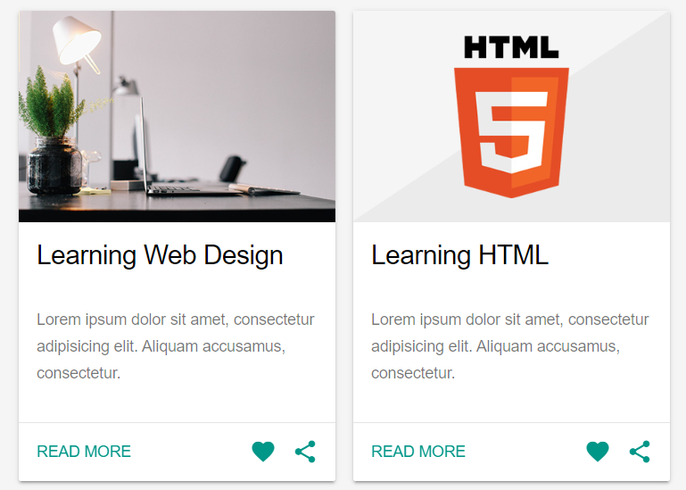 33+ CSS Material Design Cards Examples