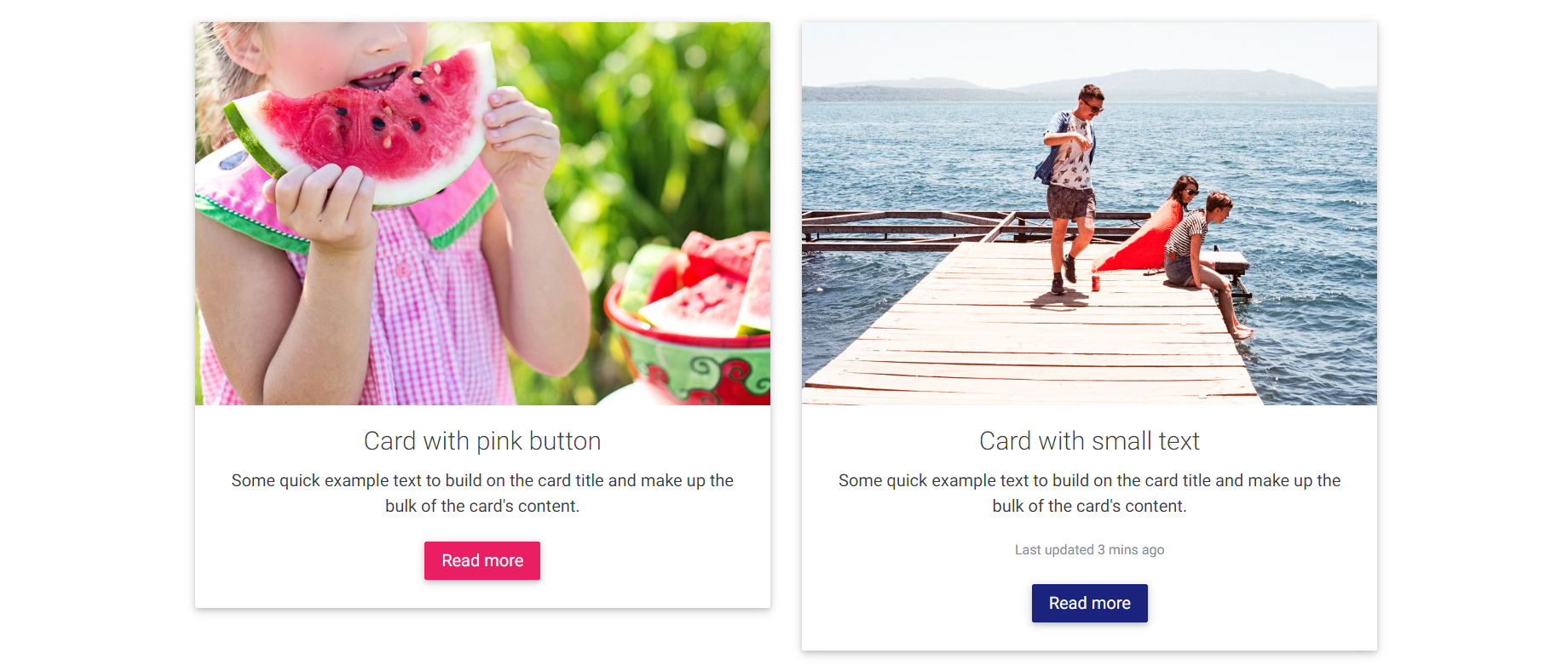 33 CSS Material Design Cards Examples