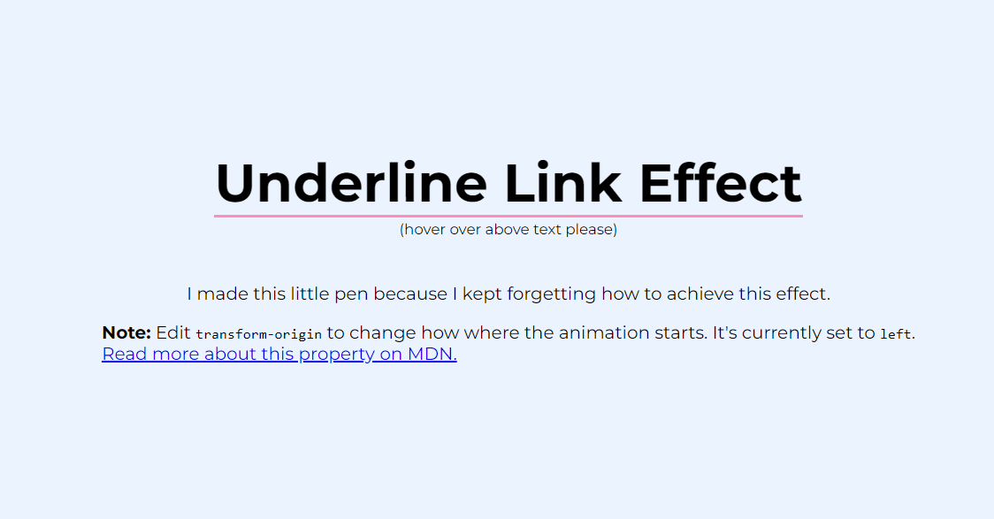 Underline Link Effect