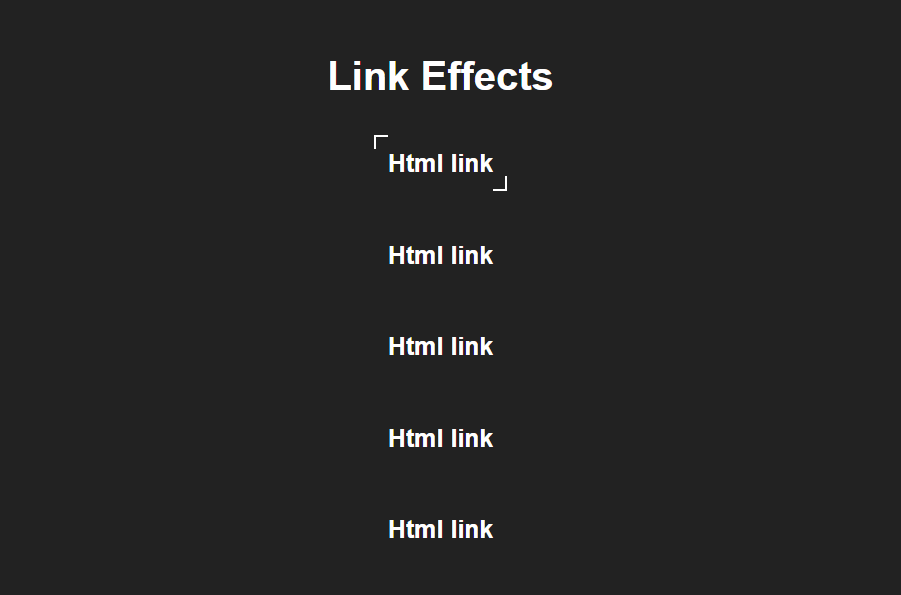 CSS link effects