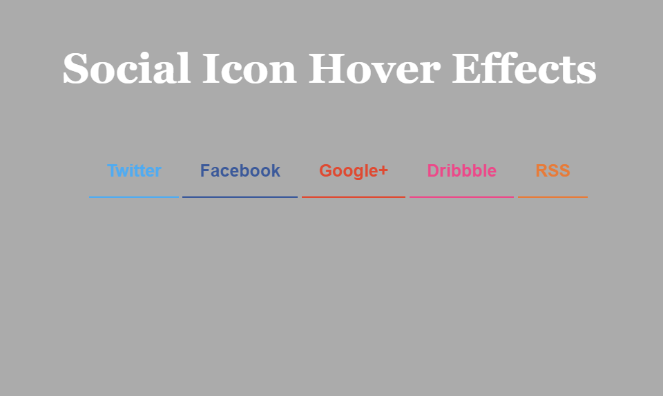 Social Icon Hover Effect