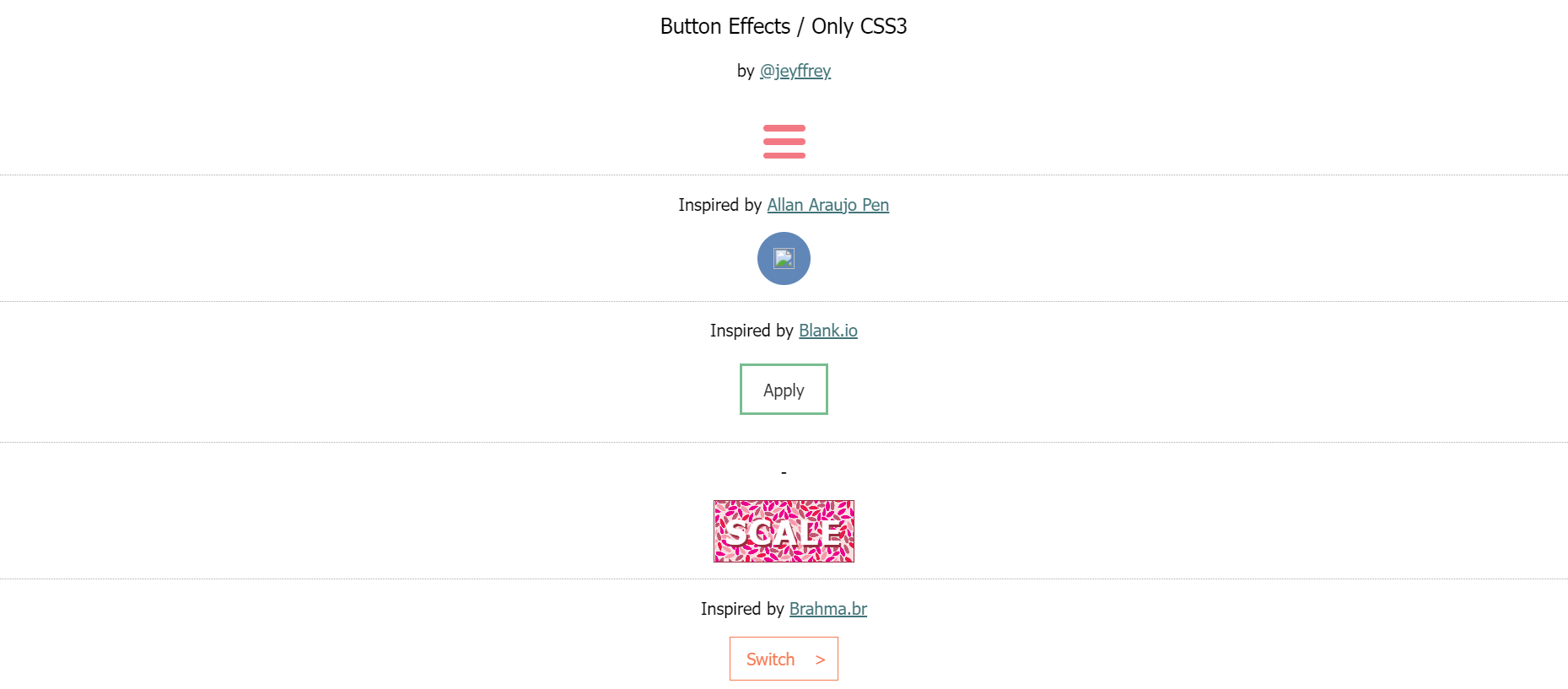 Button hover effects CSS3